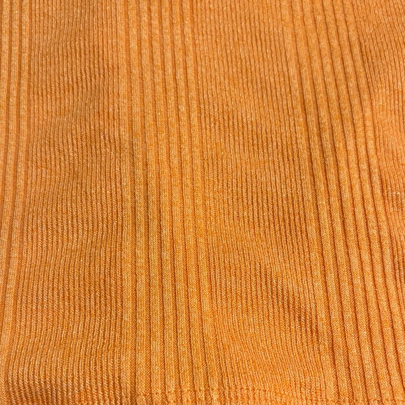 Orange Ribbed Button-Up Cardigan - Picture 6 of 8